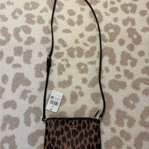 Kate Spade Brown Leopard Print Crossbody Bag